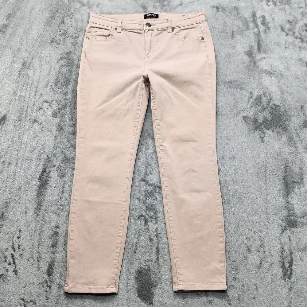 Buffalo David Bitton Jeans Womens‎ 10/30 Pink Aubrey Stretch Mid-Rise Capri Soft